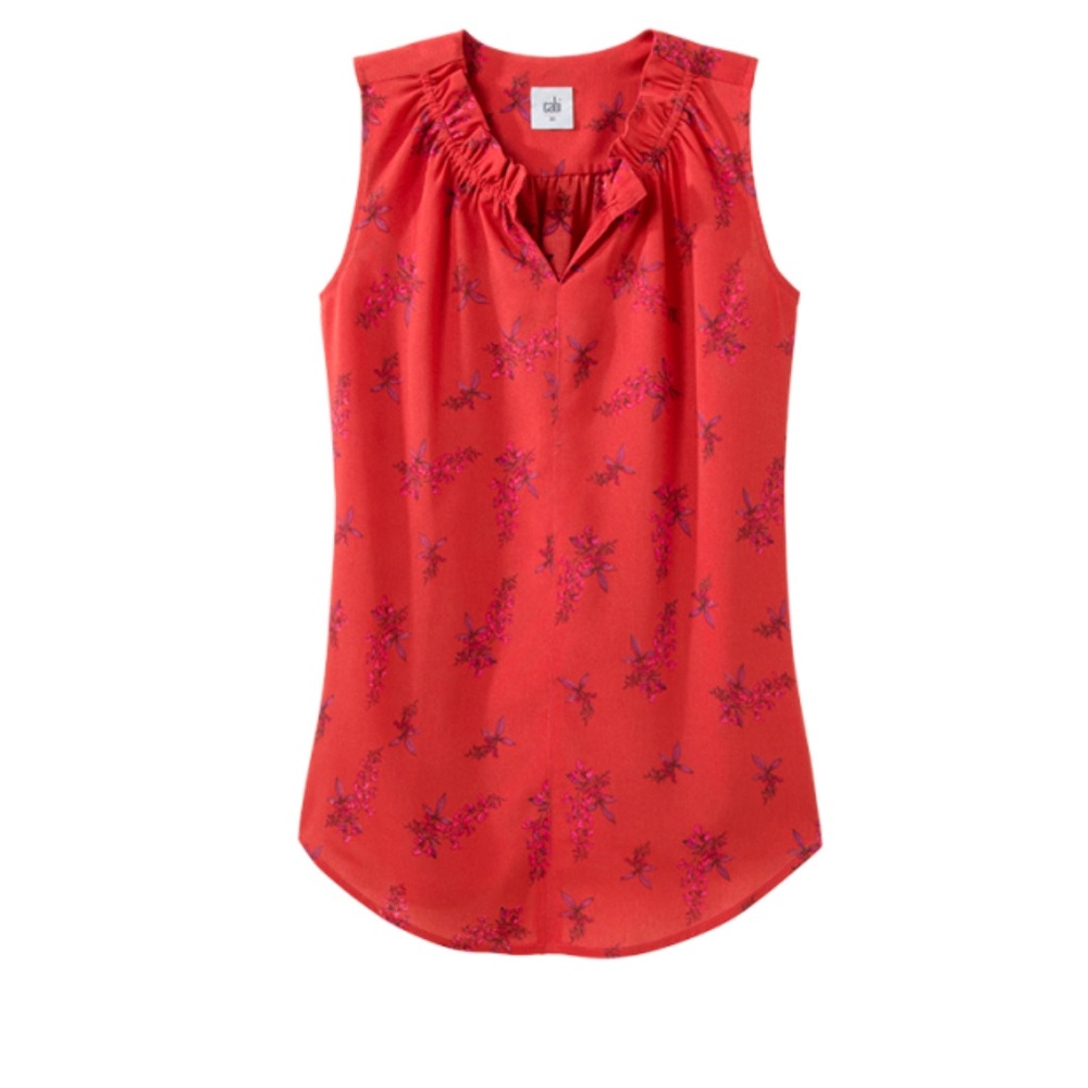 F17 Cabi Sprig Blouse, Red, S